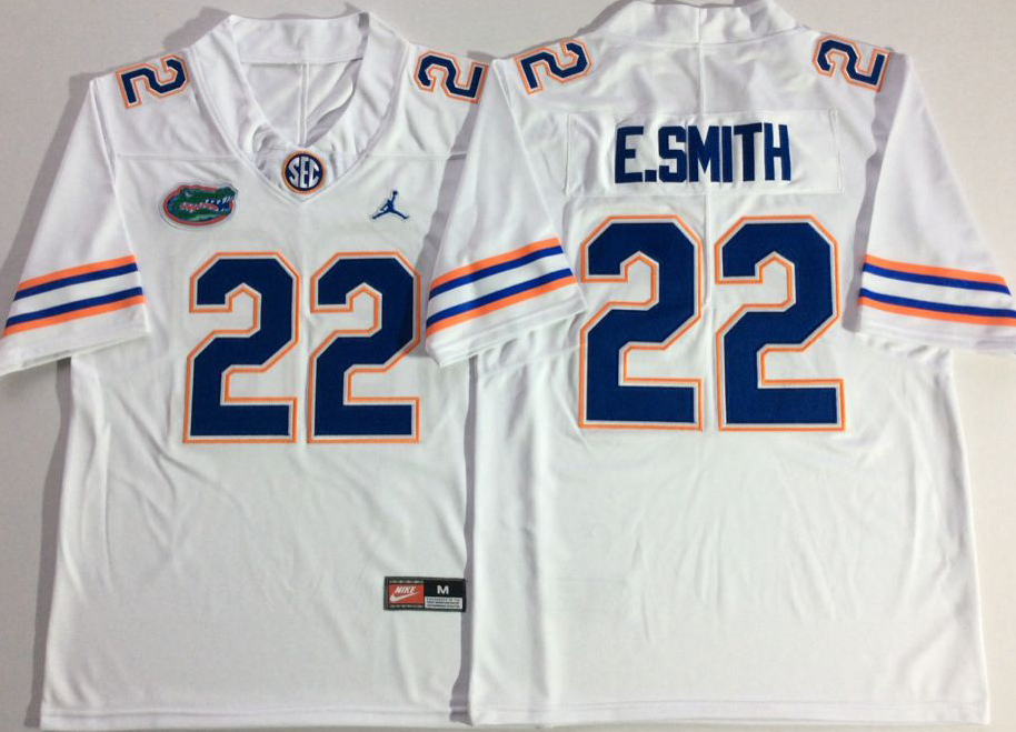 Men's Florida Gators Emmitt Smith #22 White Jersey